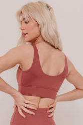 Tuscan Sports Bra - Nude Brown-Araa Active